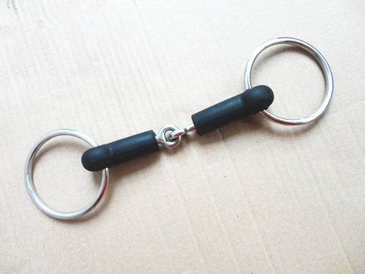 Freno Anillo de Acero inoxidable Anillo Snaffle Bit Goma Boca